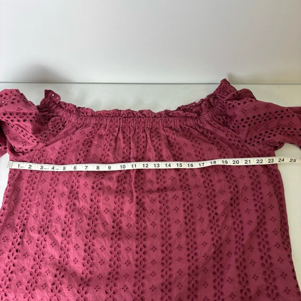 Lane Bryant Off-Shoulder Eyelet Top 14/16 - Picture 5 of 7